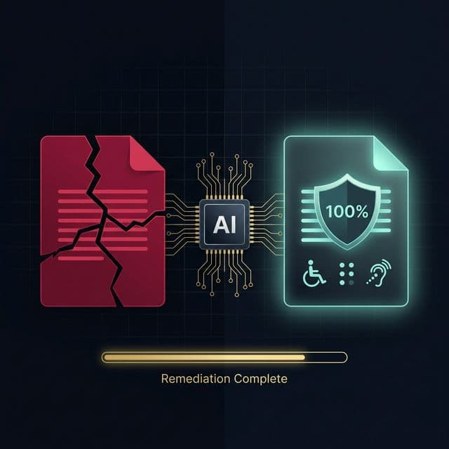 AI-powered accessibility remediation: from broken document to certified compliance